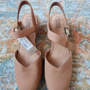 Toms Jaclyn Brown Sugar Leather Heel